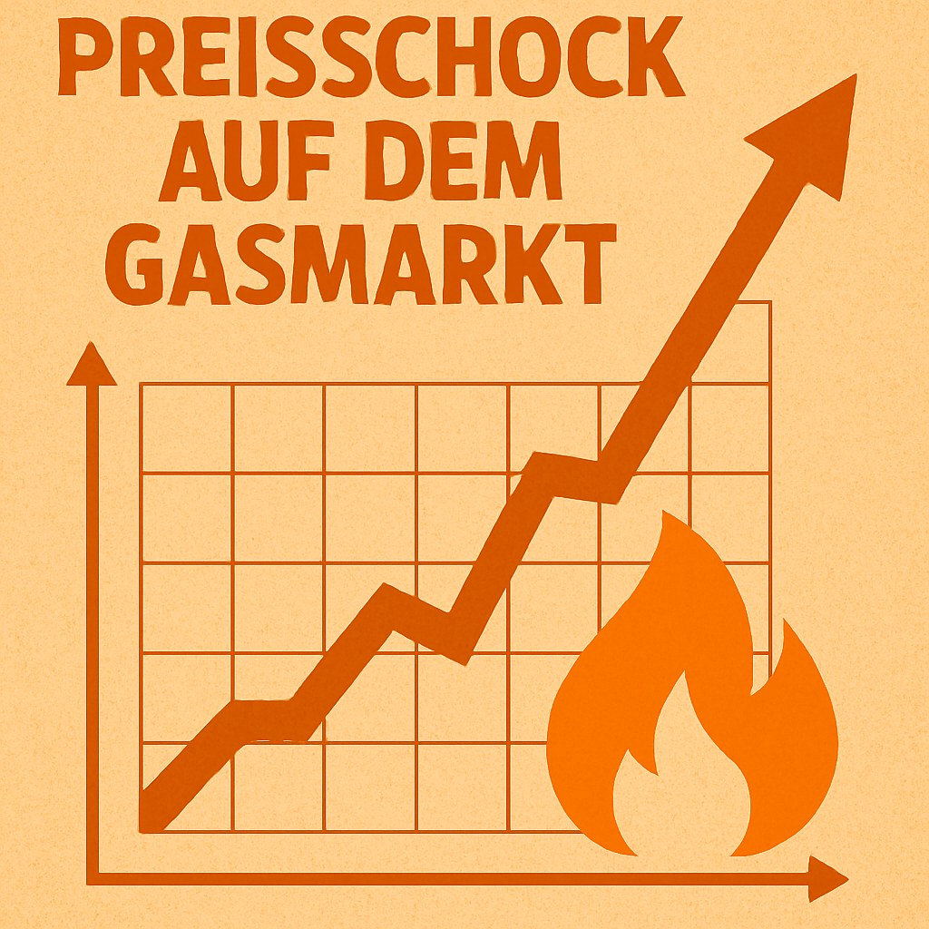 Diagramm Gaspreis aktuell - USA Iran Krieg