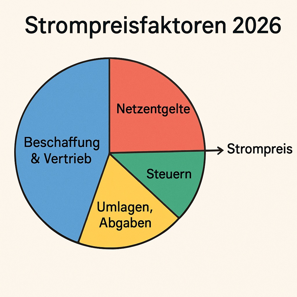 Strompreis aktuell 2026; Diagramm