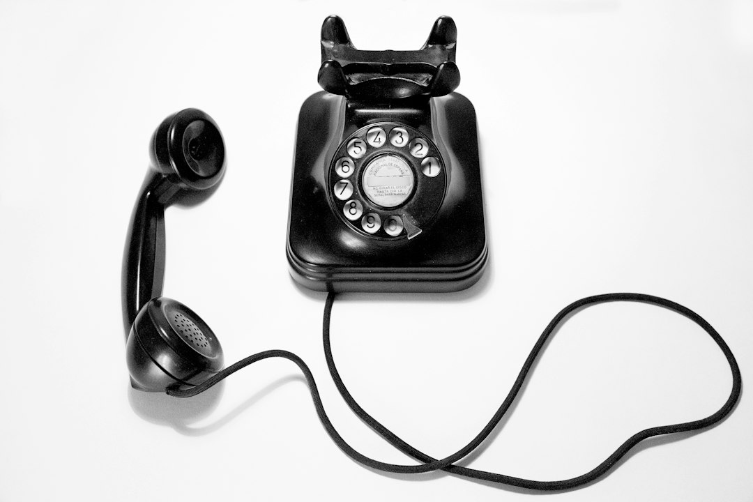Festnetz Telefon auf einem weißen Hintergrund